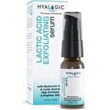 Hyalogic Spa Exfoliating Lactic Acid Serum With Hyaluronic Acid & Essential Oils, Non-Abrasive Face Exfoliant For Clearer & Radiant Skin (0.47 fl oz/14ml)