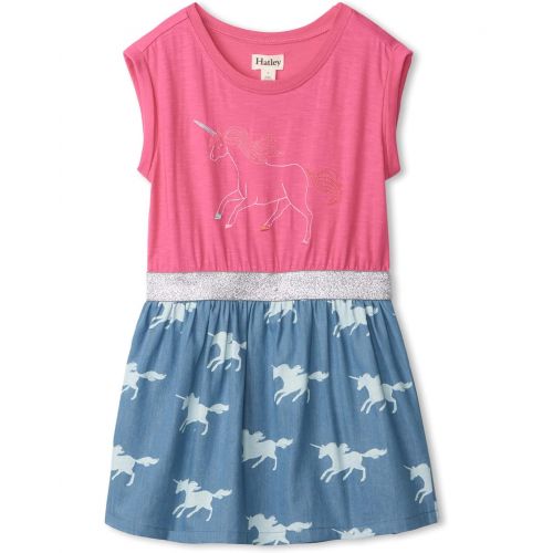 해틀리 Hatley Kids Unicorn Silhouettes Elastic Waist Dress (Toddleru002FLittle Kidsu002FBig Kids)