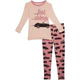 Kickee Pants Kids Long Sleeve Graphic Pajama Set (Toddleru002FLittle Kidsu002FBig Kids)