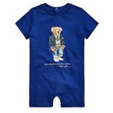 Polo Ralph Lauren Kids Polo Bear Cotton Jersey Shortall (Infant)