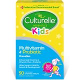 Culturelle Kids Complete Chewable Multivitamin + Probiotic For Kids, Ages 3+, 50 Count, Digestive Health, Oral Health & Immune Support - With 11 Vitamins & Minerals, including Vita
