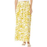 Madewell Linen-Blend Shirred Maxi Skirt in Tropicale Floral