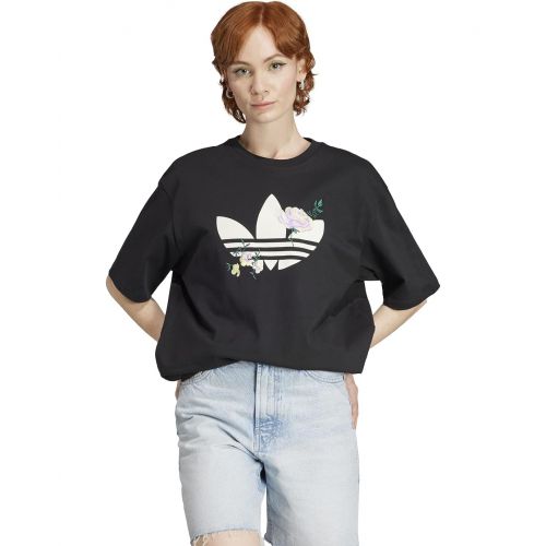 아디다스 adidas Originals Embroidered Flower Trefoil T-Shirt
