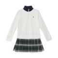 Polo Ralph Lauren Kids Plaid Pleated Fleece Dress (Big Kids)