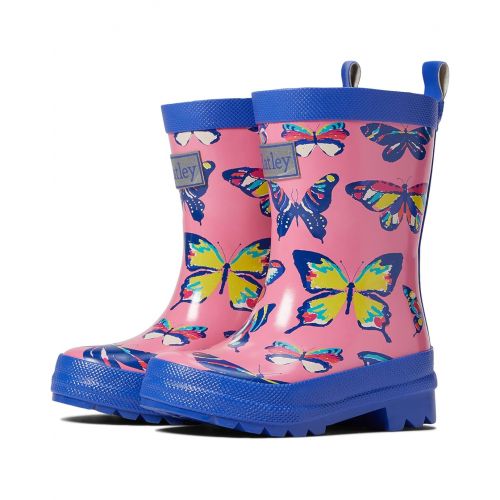 해틀리 Hatley Kids Vibrant Butterflies Shiny Rain Boots (Toddleru002FLittle Kidu002FBig Kid)