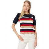 Tommy Hilfiger Short Sleeve Stripe Crew Neck Sweater