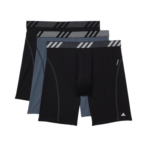 아디다스 Adidas Sport Performance Mesh Long Boxer Brief Underwear 3-Pack