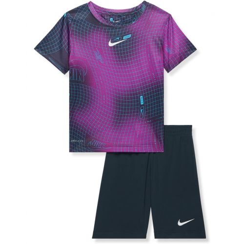 나이키 Nike Kids Sportswear Club Dri-FIT Tee and Shorts Set (Little Kids)