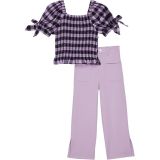 HABITUAL girl Puff Sleeve Smocked Pants Set (Toddler)