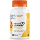 Doctors Best Vitamin D3 Gummies to Support Healthy Bones Immune System and Heart Health, Tropical Tango, 60 Count