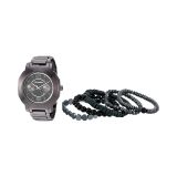 Steve Madden Watch and Multi Bracelet Set SMWS066
