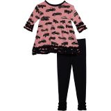 Kickee Pants Kids Long Sleeve Babydoll Outfit Set (Toddleru002FLittle Kidsu002FBig Kids)