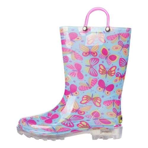  Western Chief Kids Butterfly Boogie Lighted PVC Boot (Toddleru002FLittle Kid)