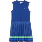 Lacoste Kids Sleeveless Crew Neck Pleated Color Blocked Dress (Little Kid/Toddler/Big Kid)