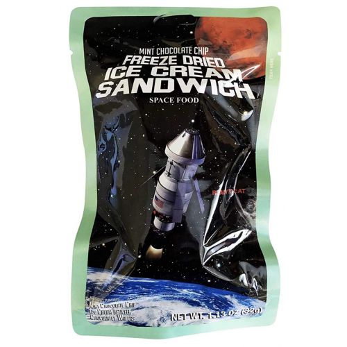  LuvyDuvy Freeze-Dried 2 Vanilla Ice Cream Sandwiches & 2 Mint Chocolate Chip 4 Pack Total