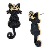 Betsey Johnson Cat Post Earrings