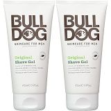 Bulldog Skincare for Men Original Shave Gel (Pack of 2) With 8 Essential Oils, Aloe Vera, Jojoba and Konjac Mannam, 5.9 fl. oz.