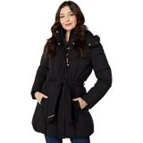 Tommy Hilfiger Diamond Quilt Belted Hooded Coat