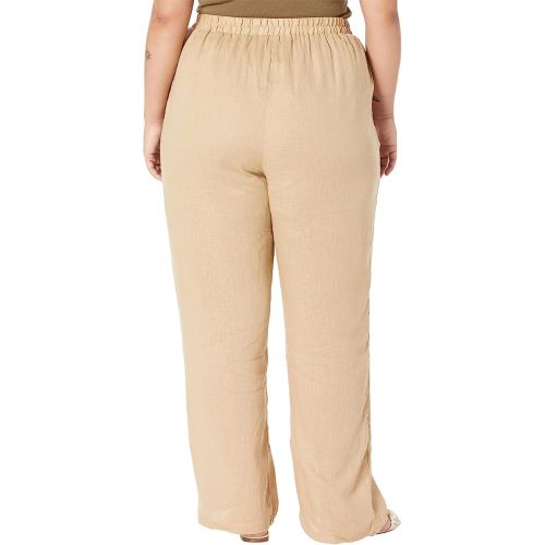 마이클코어스 MICHAEL Michael Kors Plus Size Linen Pull-On Pants