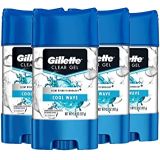 Gillette Antiperspirant & Deodorant for Men, Cool Wave Clear Gel, 3.8 Oz, Pack Of 4