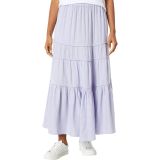 Madewell Linen-Blend Pull-On Tiered Maxi Skirt in Stripe-Play