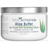 Total Activation Hawaiian Aloe Vera Face & Body Moisturizer & Night Cream for Sunburn Relief Compare With Aloe Vera Gel 100 Percent Pure, Face Lotion, Eczema Cream, Lotion For Dry Skin & Wrinkle Cr