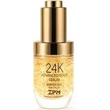 ZPM 24K Gold Anti Aging Face Serum Moisturizer Enriched with Vitamin C Serum, Hyaluronic Acid, Vitamin E Cream for Day and Night Wrinkle Reduction, Re-Activate Skin Youth (1FL.OZ)