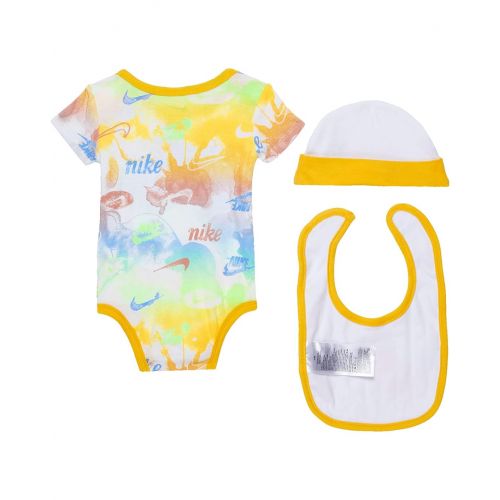 나이키 Nike Kids Bodysuit, Hat and Bib Set (Infant/Toddler/Little Kids)