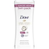 Dove Advanced Care Antiperspirant Deodorant Stick for Women, Caring Coconut, for 48 Hour Protection And Soft And Comfortable Underarms, 2.6 oz, 2 Count