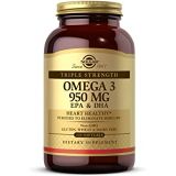 Solgar Triple Strength Omega-3 950 mg, 100 Softgels - Supports Cardiovascular, Joint & Skin Health - Heart Healthy Supplement - Essential Fatty Acids - Non GMO, Gluten/ Dairy Free