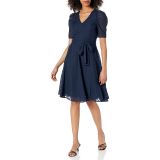Tommy Hilfiger Abstract Zigzag Pleated Sleeve Fit-and-Flare Dress