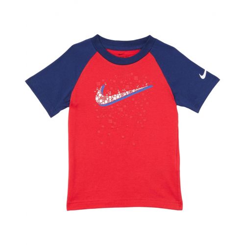 나이키 Nike Kids Swoosh Pixel Raglan Graphic T-Shirt (Toddler)