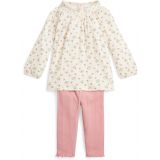 Polo Ralph Lauren Kids Floral Cotton Top & Leggings Set (Infant)