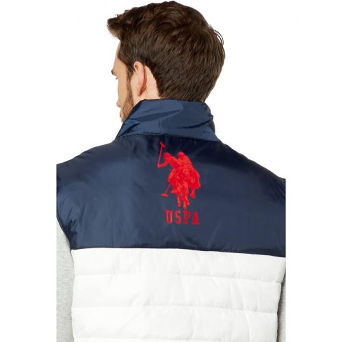  U.S. POLO ASSN. USPA Tricolored Quilted Vest