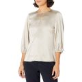 Theory Womens Stretch Satin Volume Sleeve Top