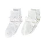 Jefferies Socks Cluny & Satin Lace Comfort Toe Multi 2-Pack (Infantu002FToddleru002FLittle Kidu002FBig Kid)