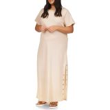 MICHAEL Michael Kors Plus Size Rib Midi T-Shirt Grommet Dress