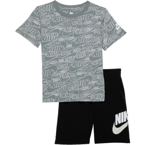 나이키 Nike Kids Logo T-Shirt and Shorts Set (Toddler)