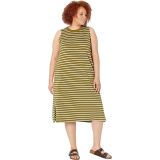Madewell Plus Organic Cotton Crewneck Tank Midi Dress in Stripe