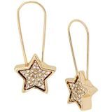 Betsey Johnson Star Safety Pin Drop Earrings