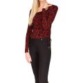 MICHAEL Michael Kors Petite Lace Square Neck Ruched Long Sleeve Top