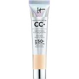 IT Cosmetics Your Skin But Better CC+ Cream Travel Size, Light (W) - Color Correcting Cream, Full-Coverage Foundation, Anti-Aging Serum & SPF 50+ Sunscreen - Natural Finish - 0.406