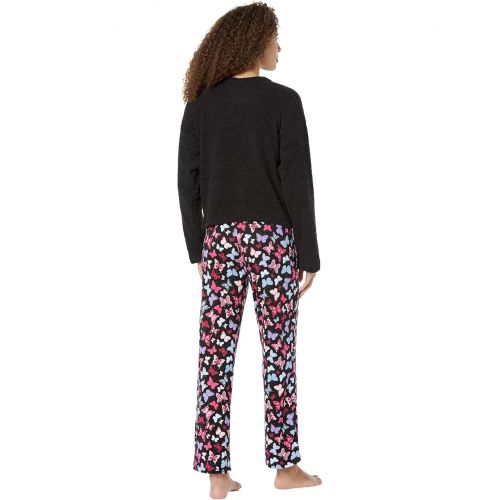  HUE Butterfly Fluffy Chenille Pajama Set
