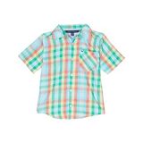 Tommy Hilfiger Kids Short Sleeve Bright Plaid Shirt (Big Kids)