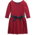 Polo Ralph Lauren Kids Pleated Stretch Jersey Dress (Toddler/Little kids)