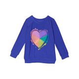 Chaser Kids Rainbow Heart RPET Cozy Knit Raglan Pullover (Toddler/Little Kids)