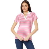 Tommy Hilfiger Short Sleeve Striped Johnny Collar Polo