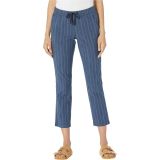 L.L.Bean Lakewashed Chino Pull-On Chambray Stripe Pants Ankle