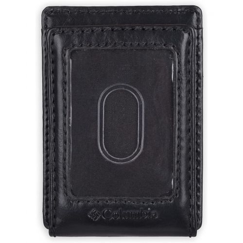 콜롬비아 Columbia Mens Leather Front Pocket Wallet Card Holder for Travel