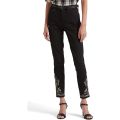 LAUREN Ralph Lauren Embroidered High-Rise Skinny Ankle Jeans in Black Wash